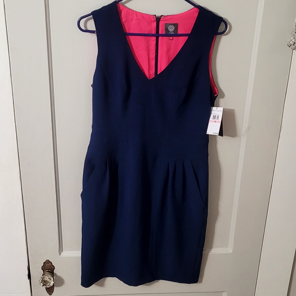 $Vince Camuto Navy Dress, Size 10